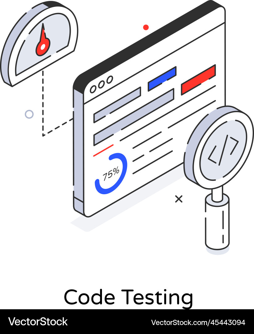 Code testing Vector Image