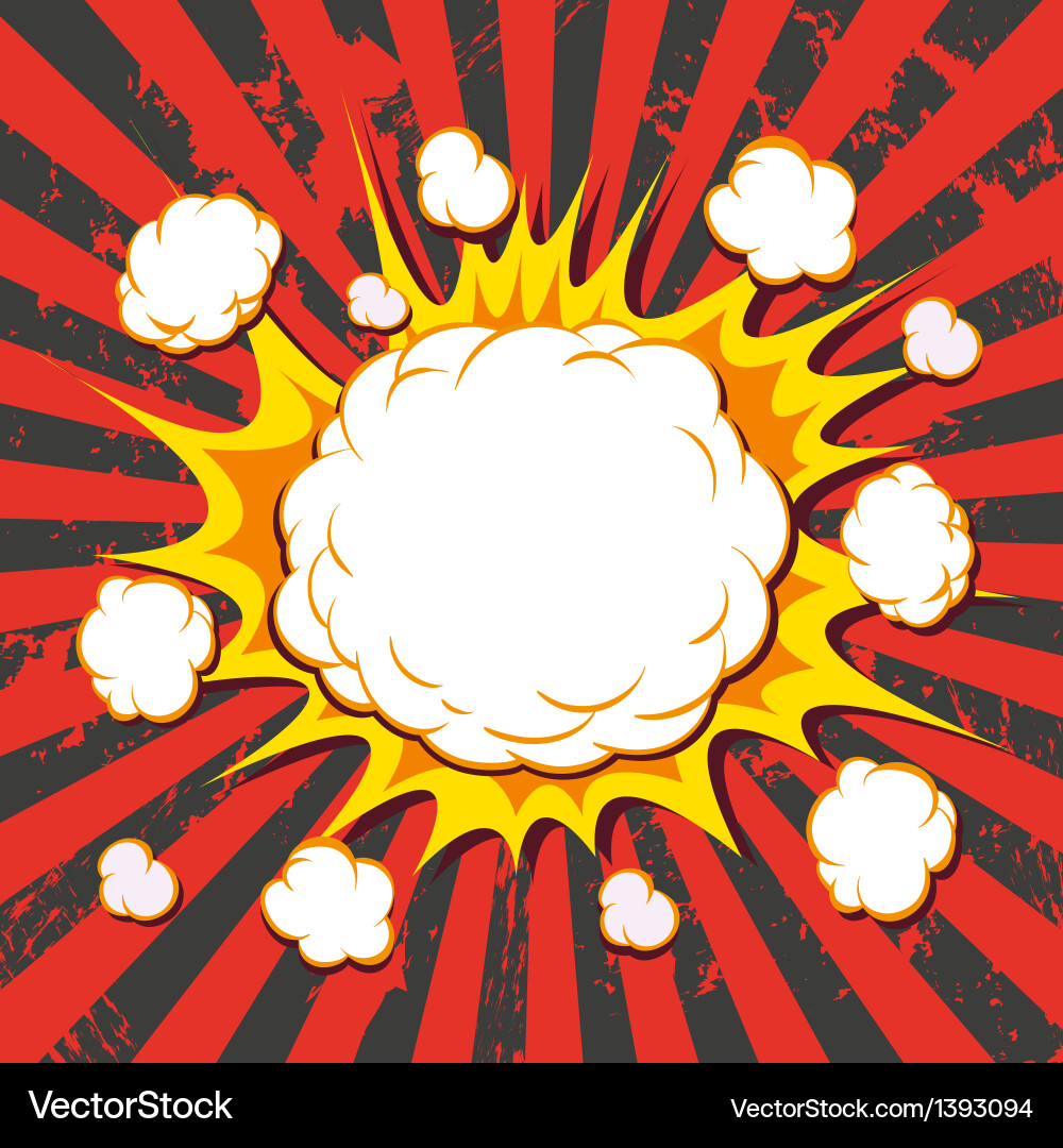 Comic Explosion Background Royalty Free Vector Image