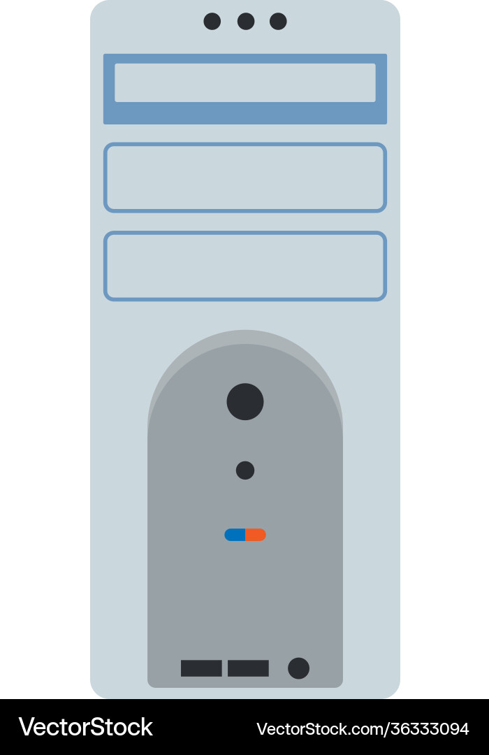 Computer System Unit Tower vector image