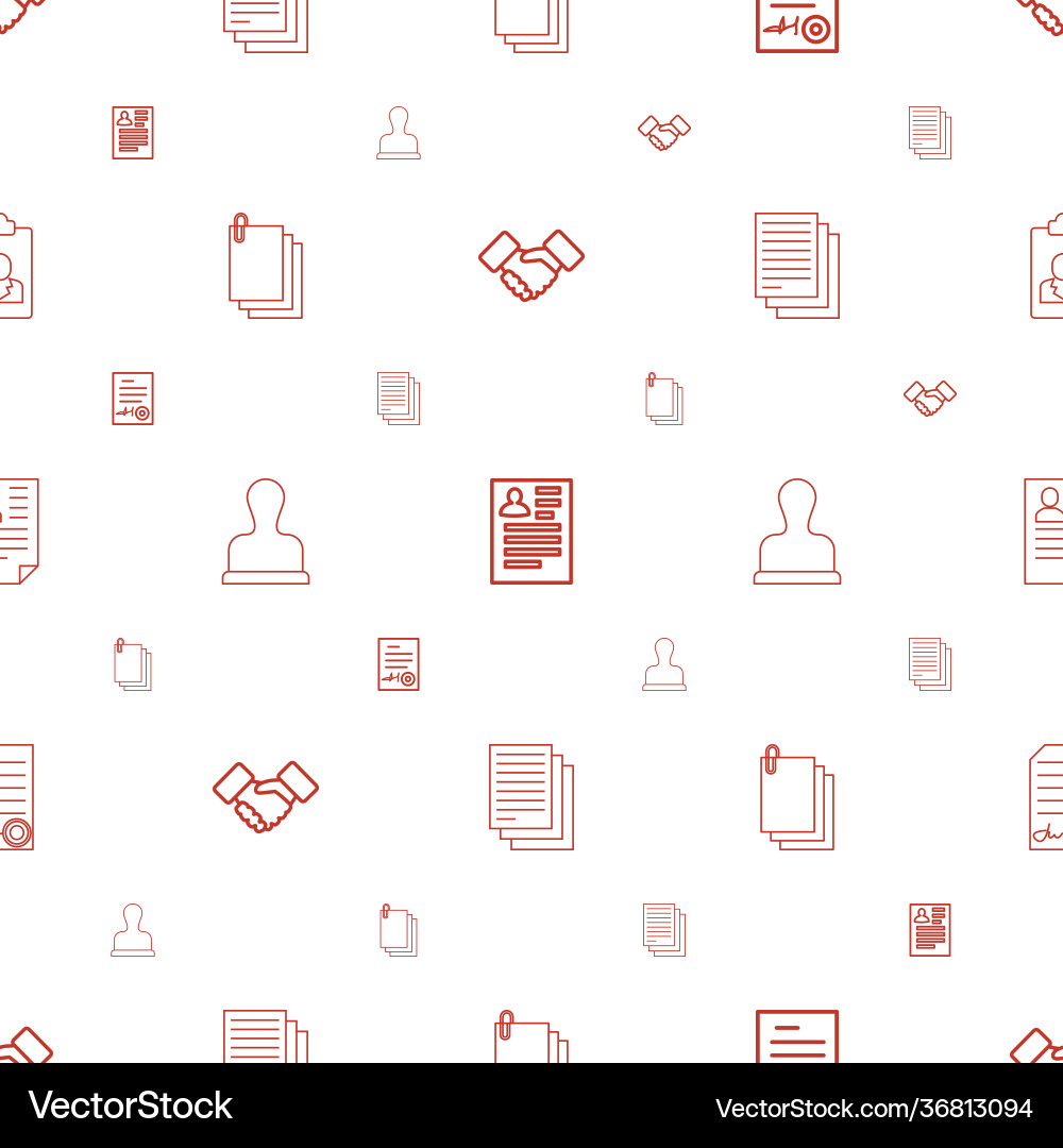 Contract icons pattern seamless white background Vector Image