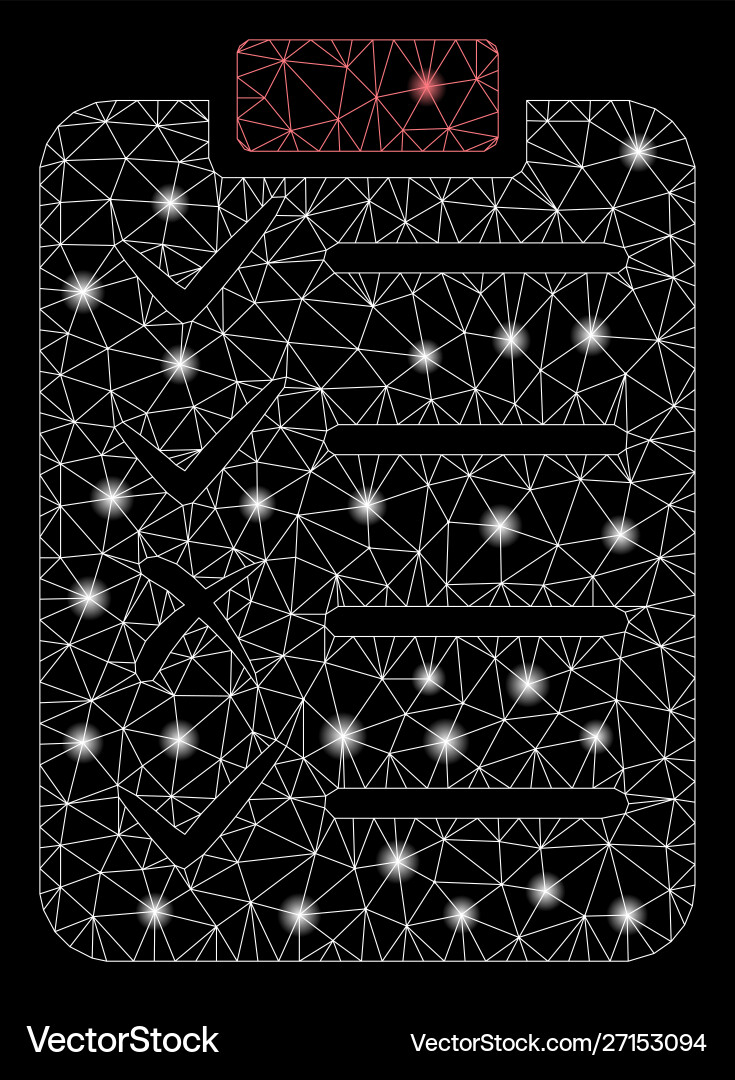 Flare mesh network task list with spots Flare mesh network task list with spots vector image