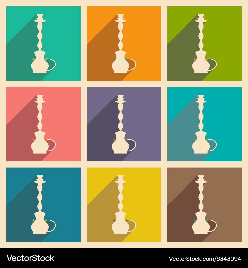 Flat with shadow concept and mobile application Vector Image
