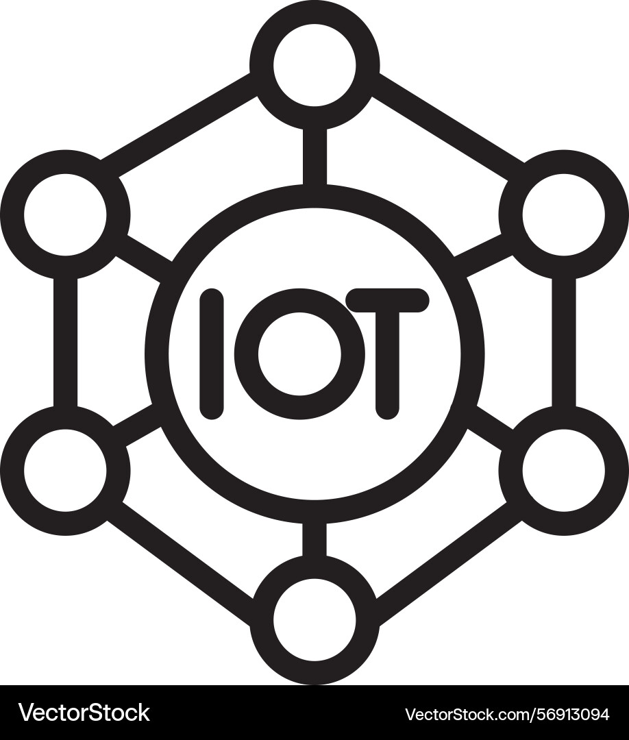Iot linear style icon design Vector Image