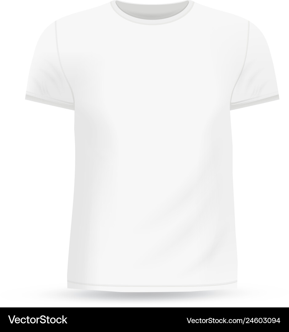 Mens white t-shirt design template – Royalty-Free Vector | VectorStock, image size:940x1080