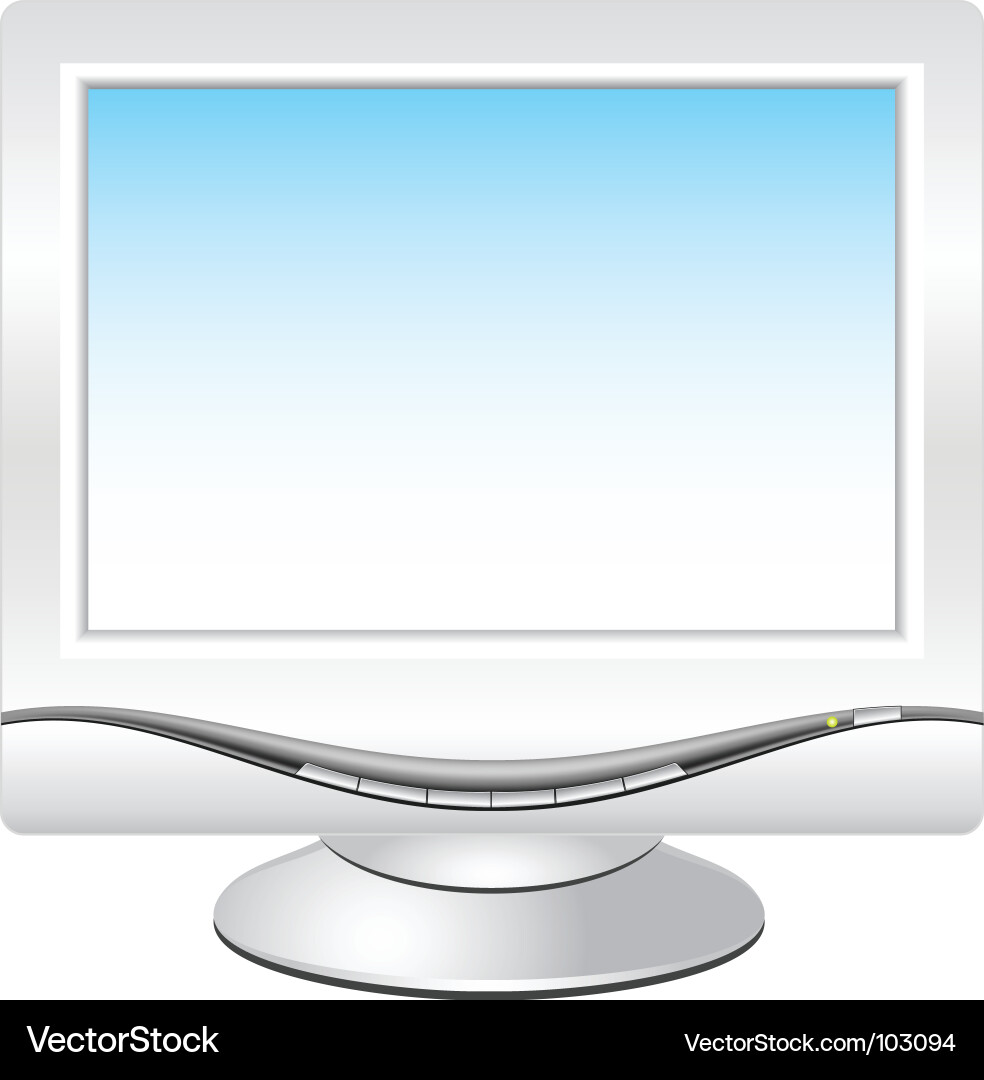 Modern Computer Monitor Vector Image