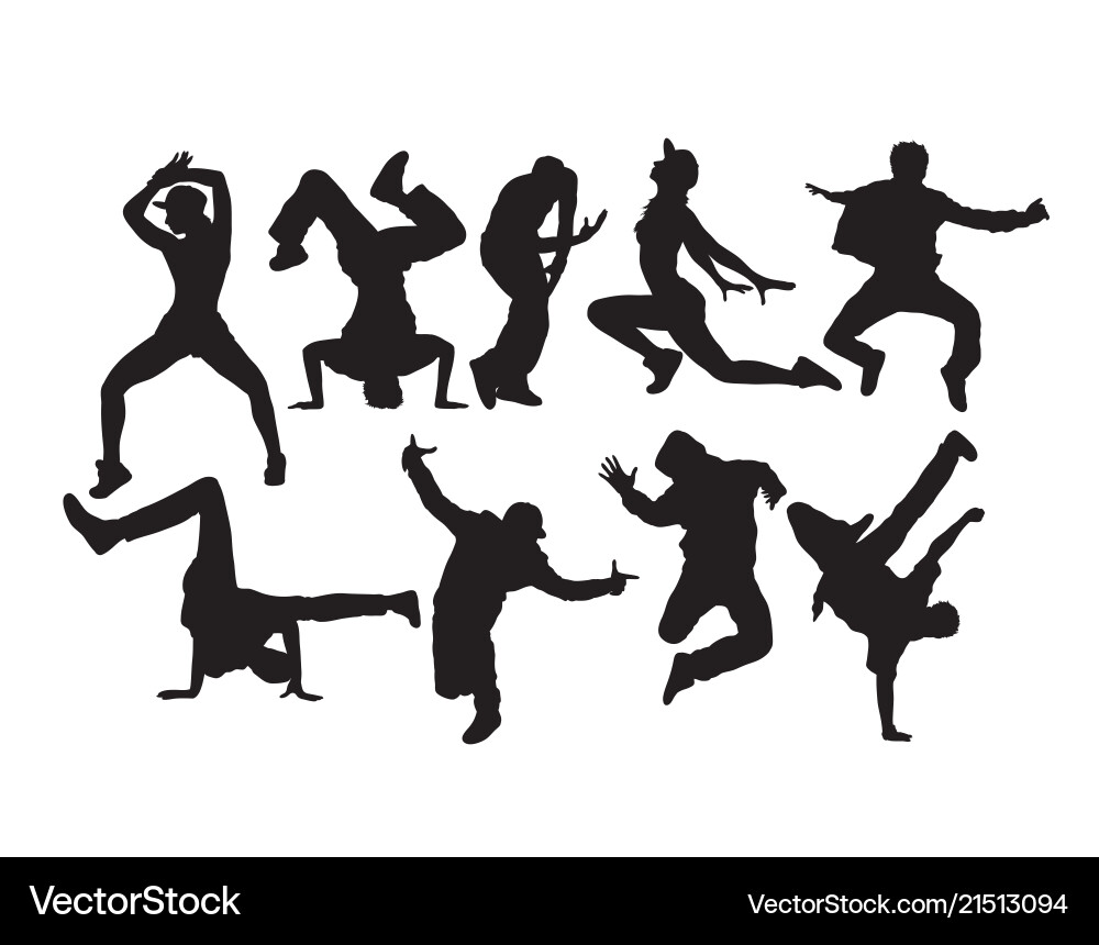 Modern dancer silhouettes Vector Image