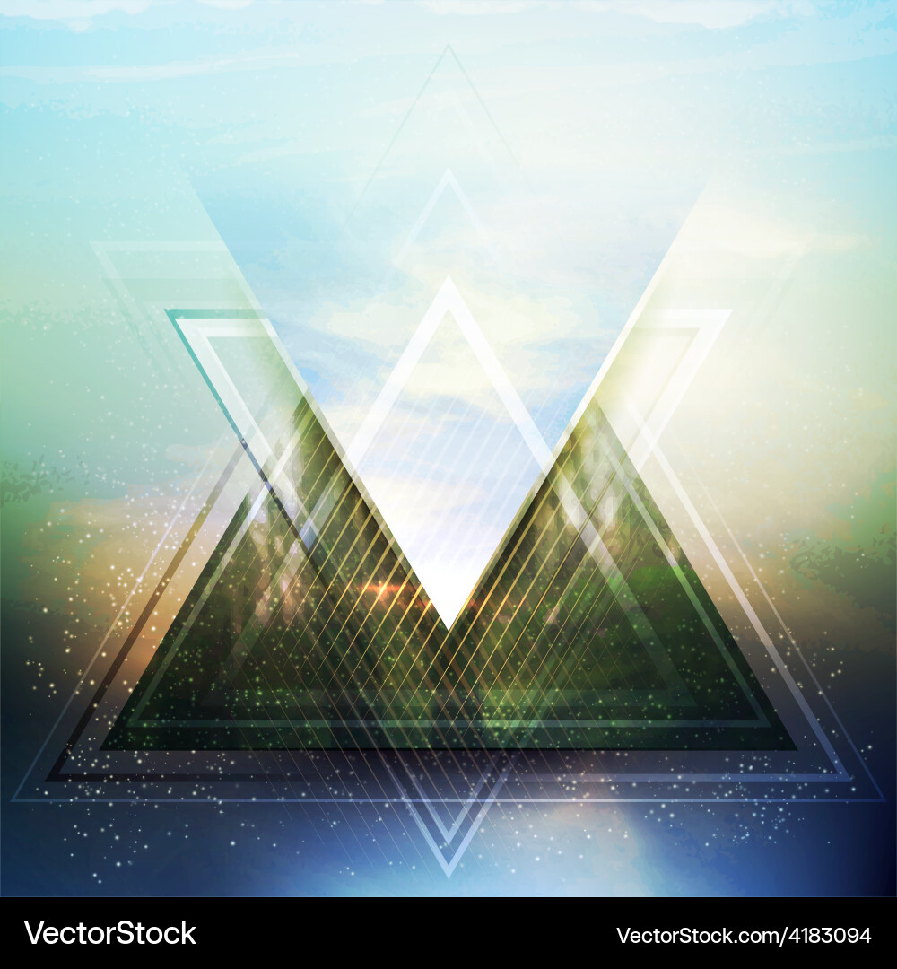 Nebula Triangle Background Vector Image