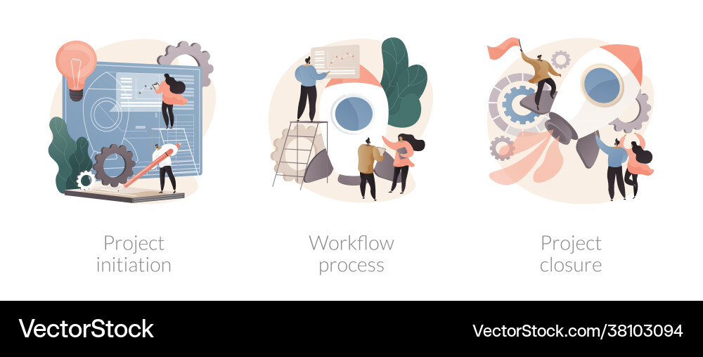 Project implementation abstract concept Project implementation abstract concept vector image
