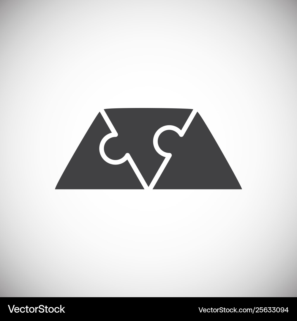 Puzzle icon on background for graphic and web Puzzle icon on background for graphic and web Vector Image