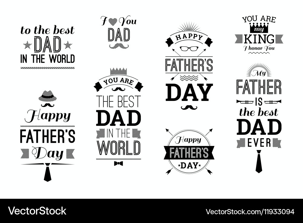 Retro Father's Day Celebration Vector Image