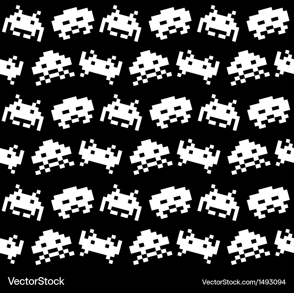 Seamless game character background Vector Image