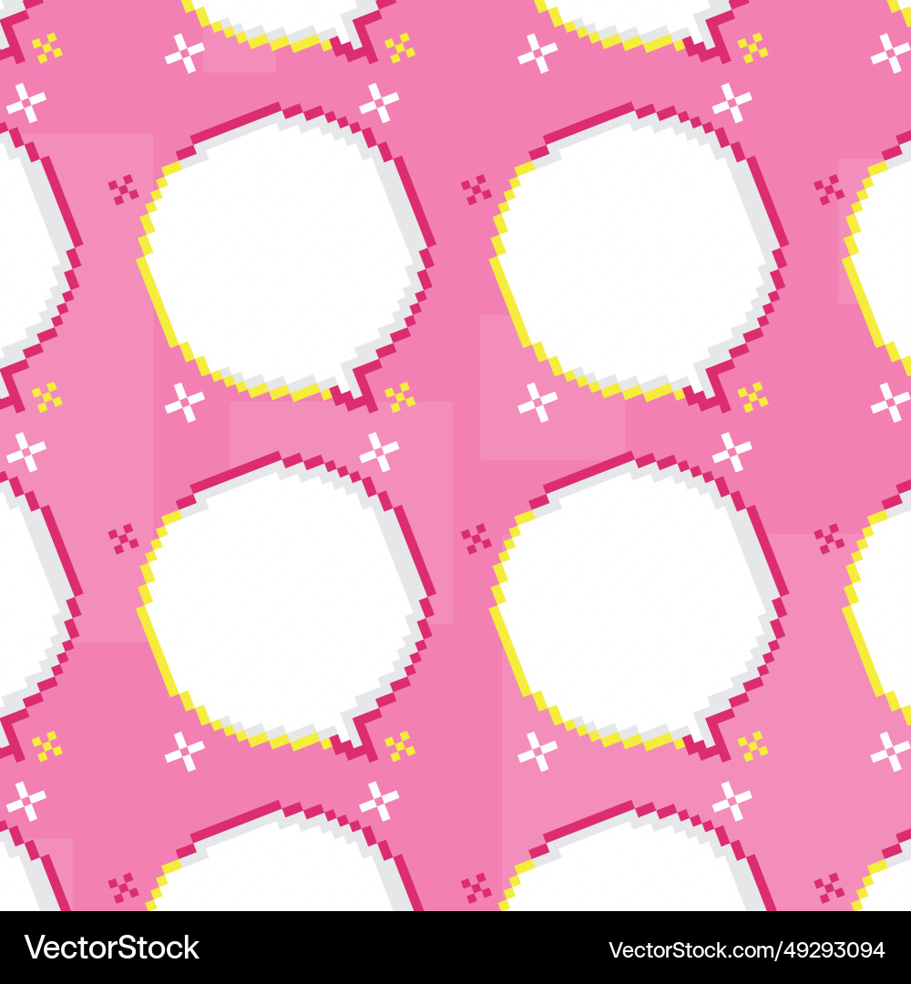 Speech bubble pattern background pixel art vector image