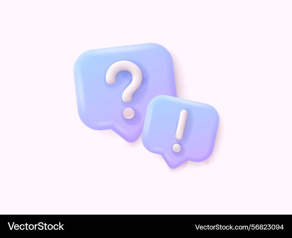 Speech bubble with q and a letters questions Vector Image
