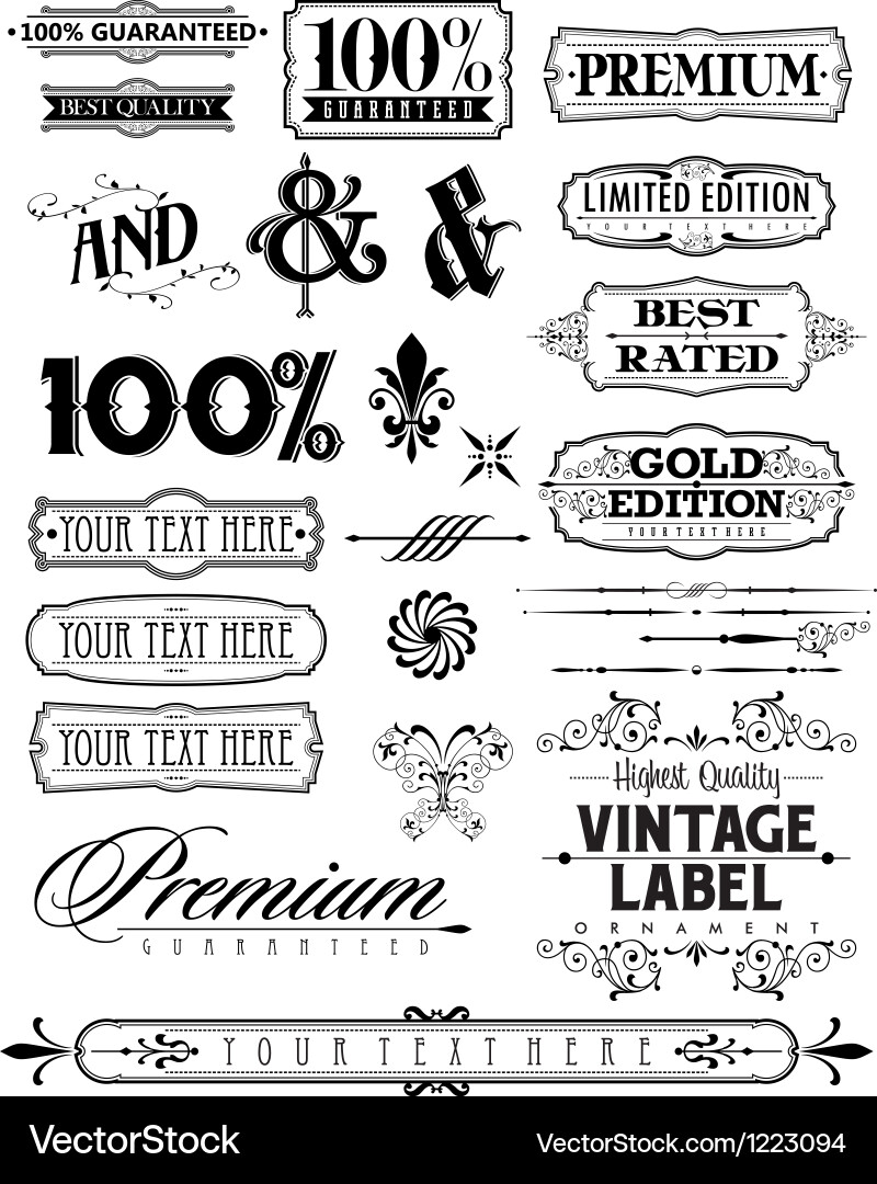 Vintage Label Elements Royalty Free Vector Image