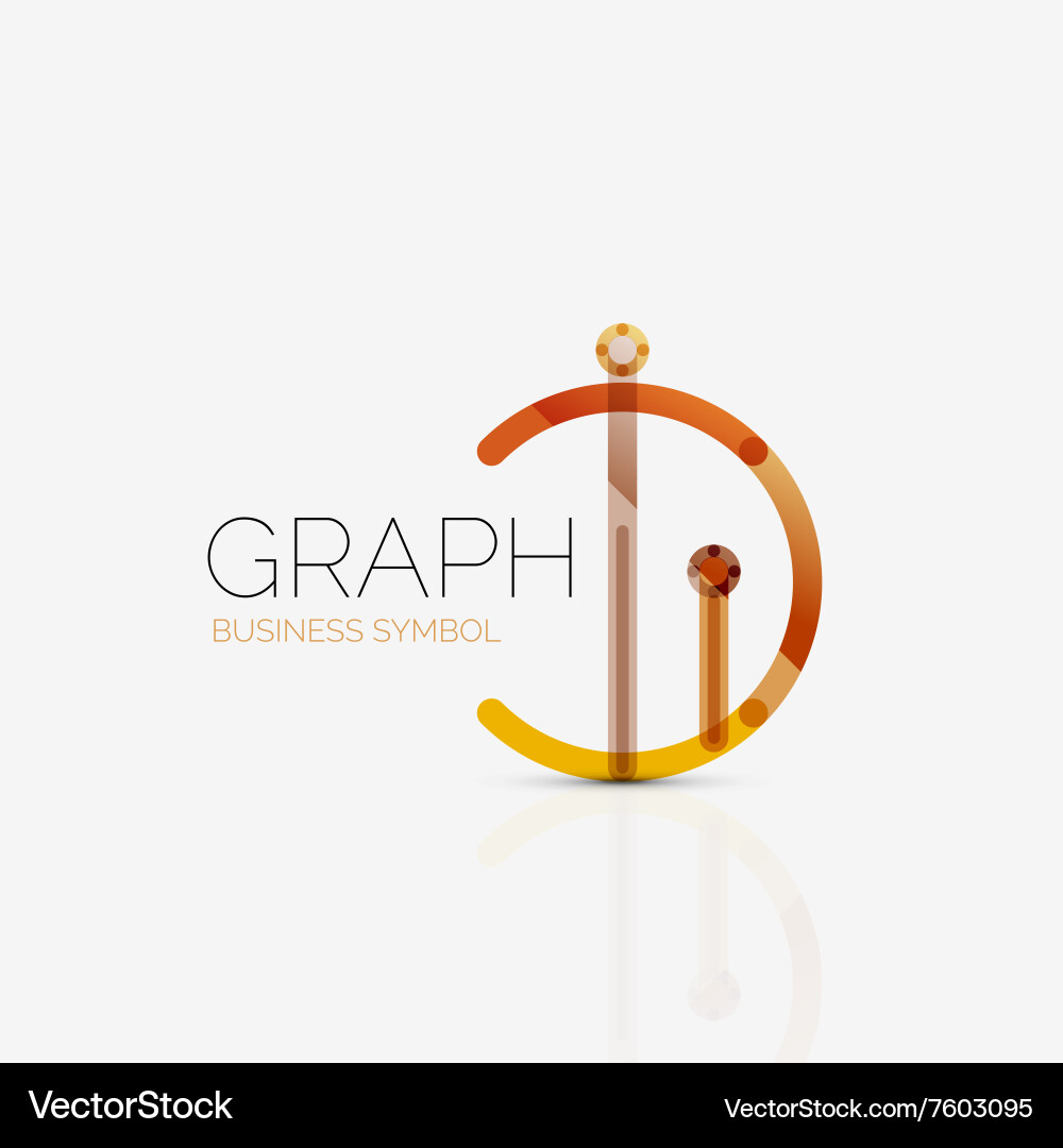 Abstract logo idea linear chart or graph Vector Image