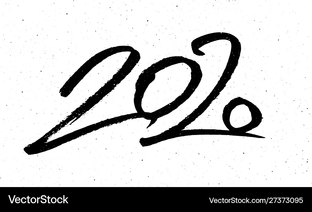 Calligraphy for 2020 new year rat Calligraphy for 2020 new year rat vector image