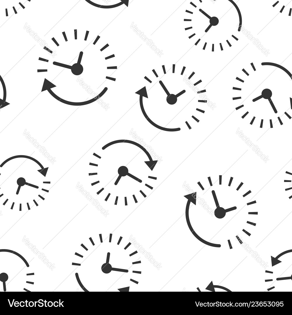 Clock countdown icon seamless pattern background Clock countdown icon seamless pattern background vector image