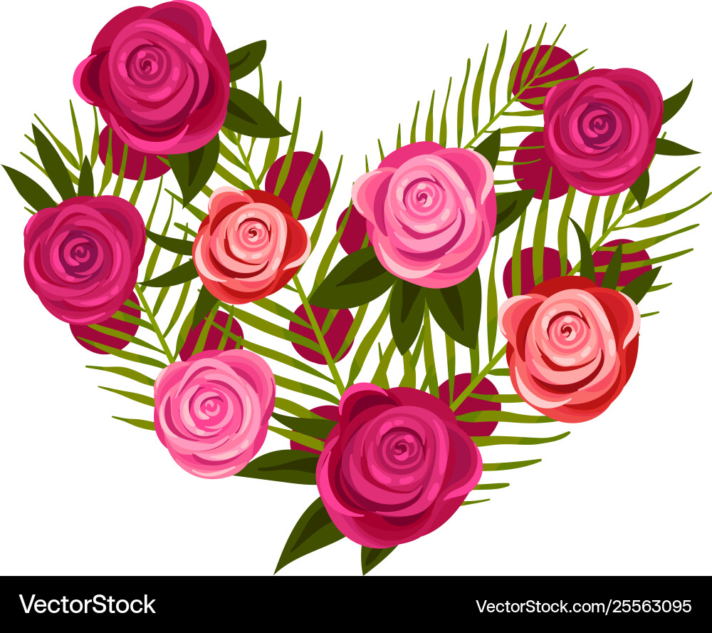 Composition in form heart from different Composition in form heart from different vector image