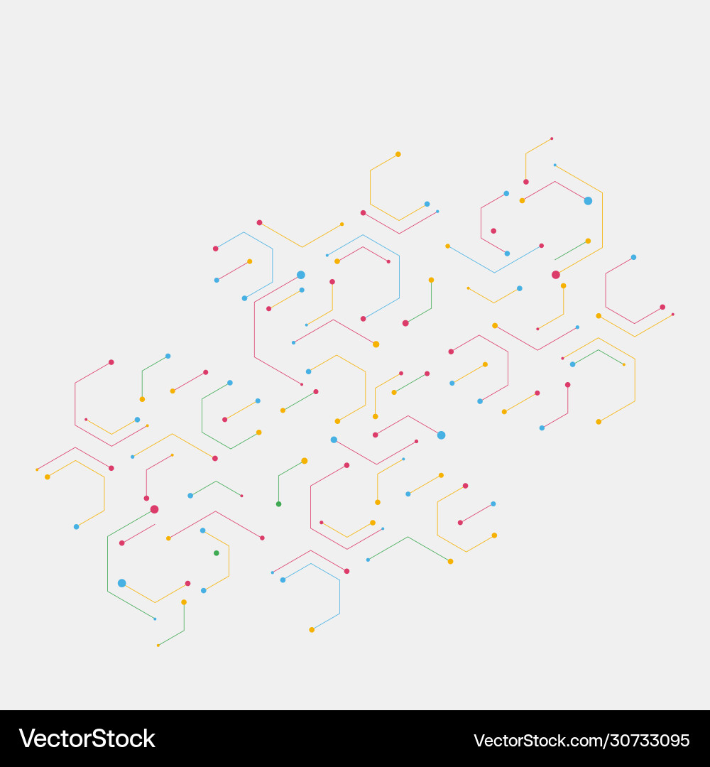 Connection and network cell Connection and network cell vector image