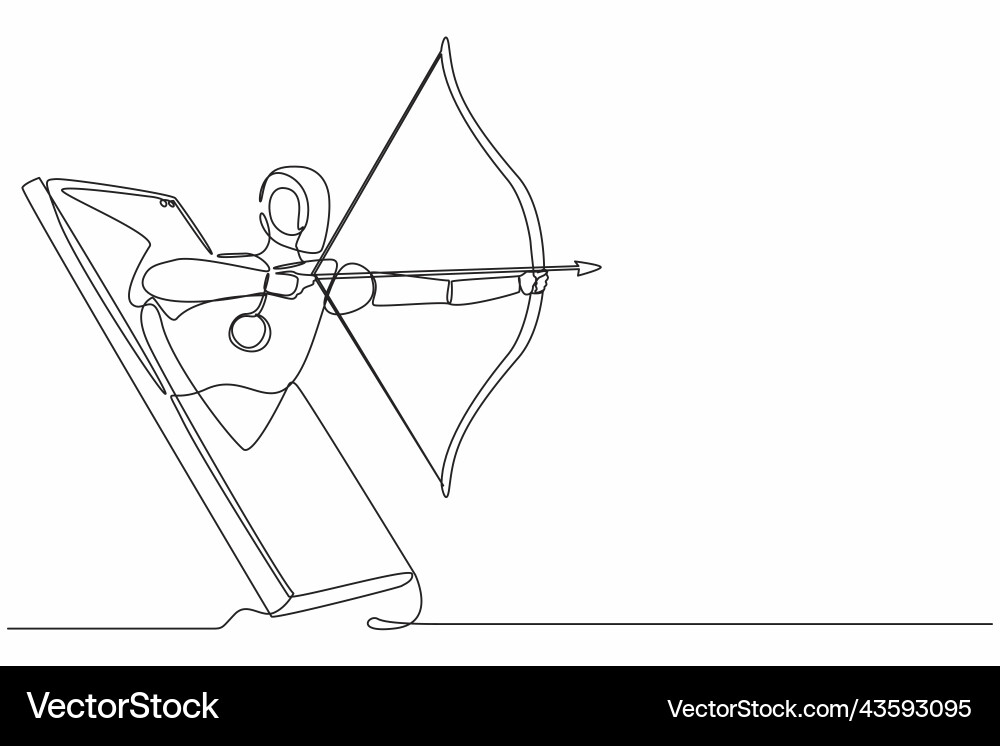 Continuous one line drawing robots come out from Continuous one line drawing robots come out from vector image