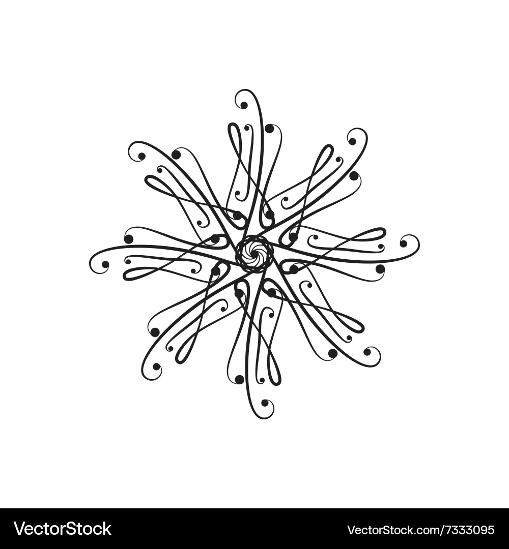 Design element in the form of a chandelier vector image