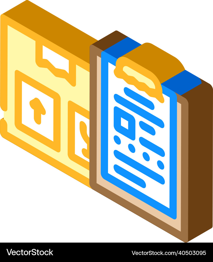 Documents of import and export isometric icon Vector Image