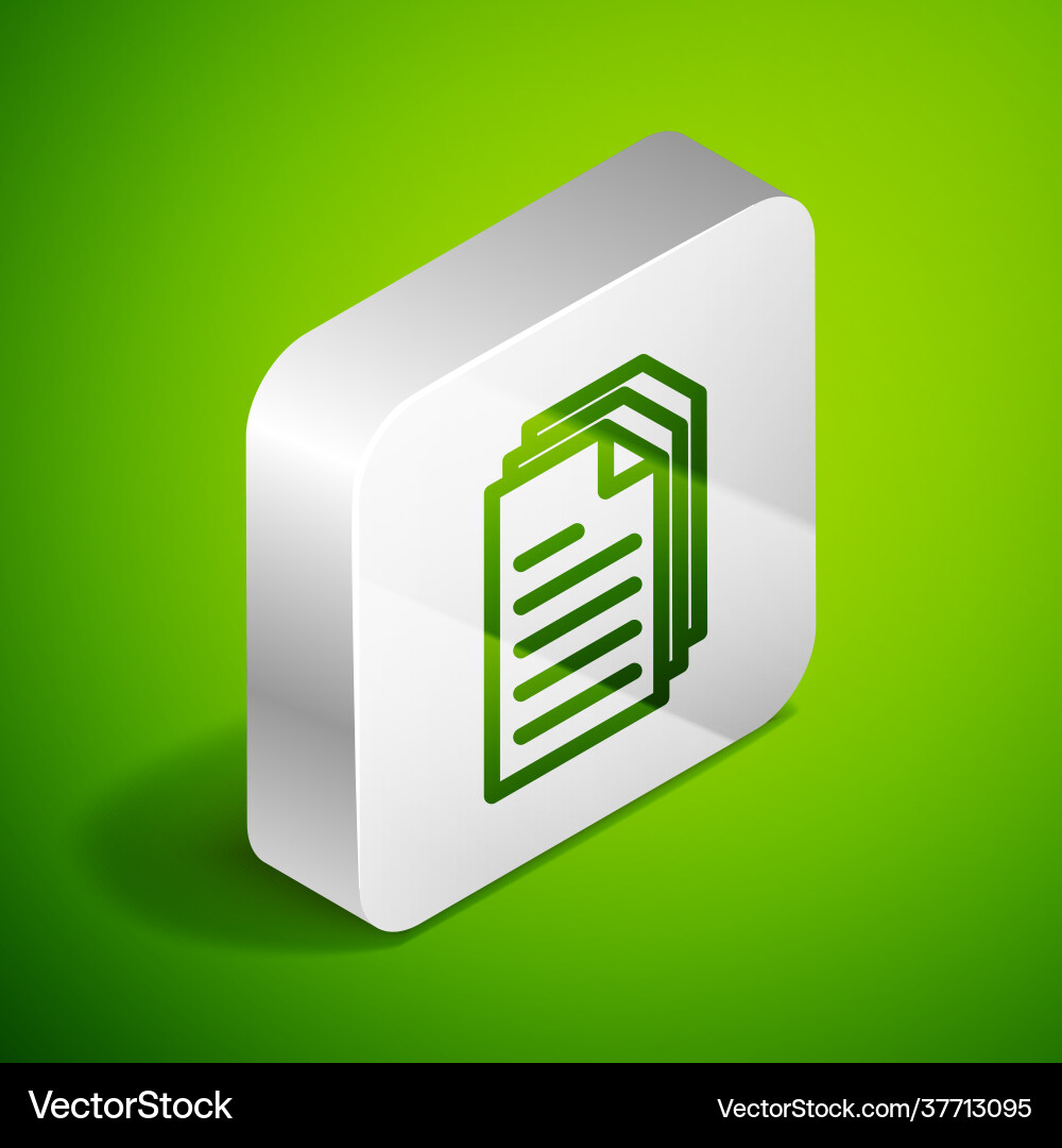 Isometric line file document icon isolated Isometric line file document icon isolated vector image