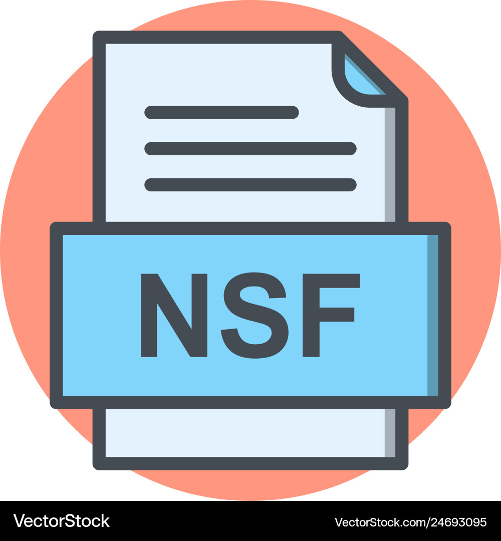 Nsf file document icon Vector Image