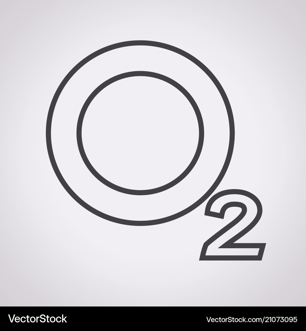 Oxygen o2 icon vector image