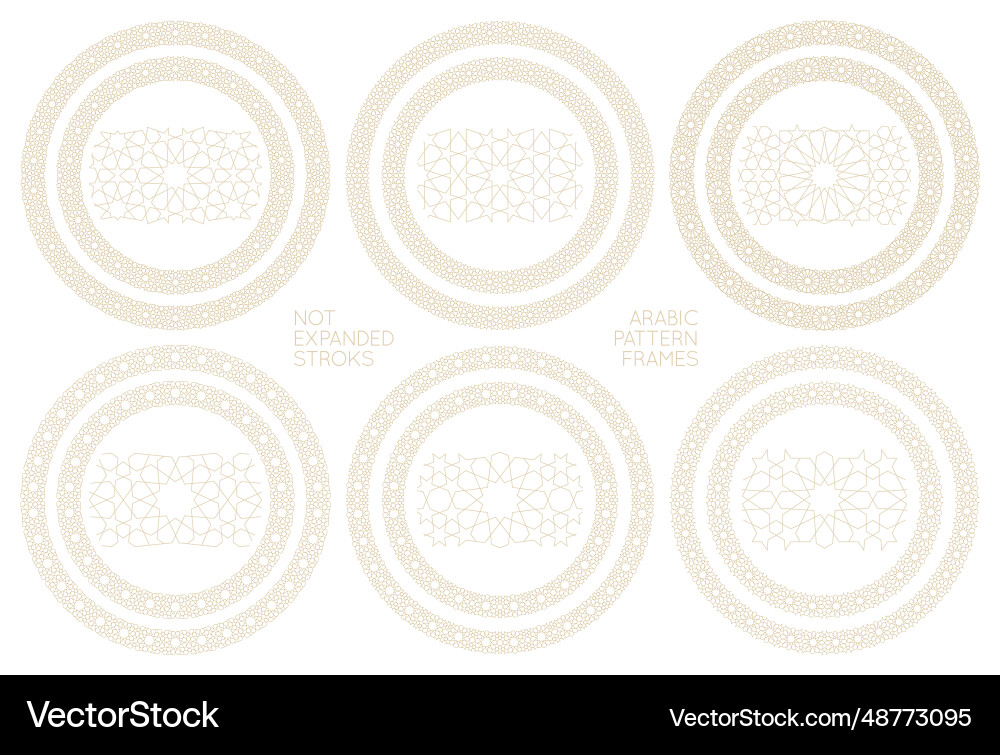 Seamless circle frame pattern in authentic arabian Seamless circle frame pattern in authentic arabian vector image