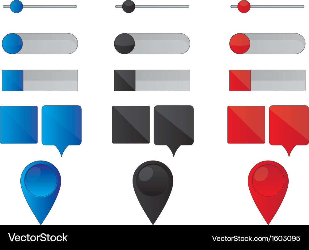 Web buttons and pointers vector image