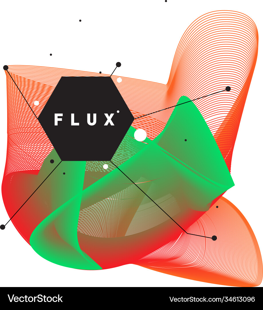 3d colorful wave background dynamic flux effect 3d colorful wave background dynamic flux effect Vector Image