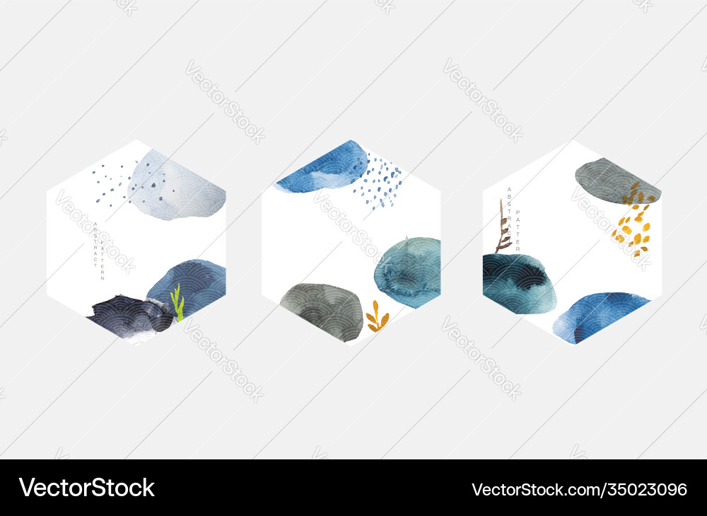 Abstract background with japanese wave pattern Vector Image
