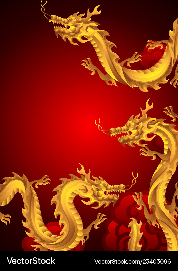 Background with chinese dragons Background with chinese dragons vector image