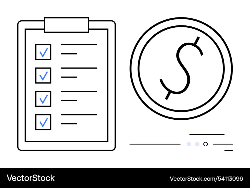 Checklist clipboard with checkmarks next Checklist clipboard with checkmarks next vector image
