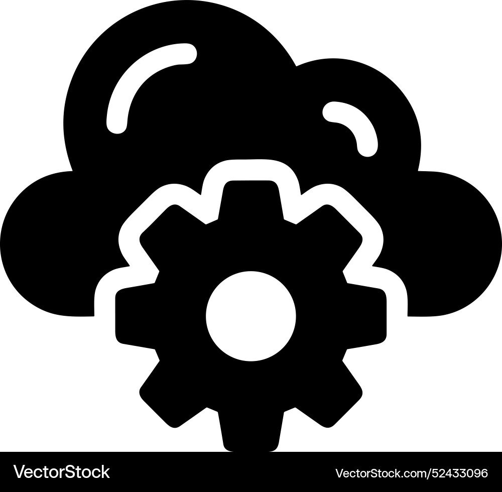 Cloud storage icon symbol image of the database Cloud storage icon symbol image of the database Vector Image