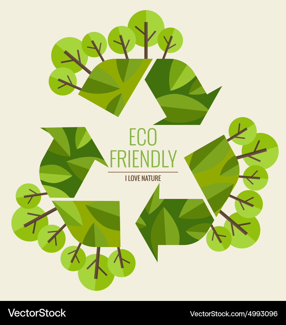 Eco friendly ecology concept with tree background Vector Image