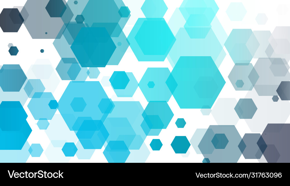 Hexagon abstract pattern random hexagonal shapes Hexagon abstract pattern random hexagonal shapes Vector Image