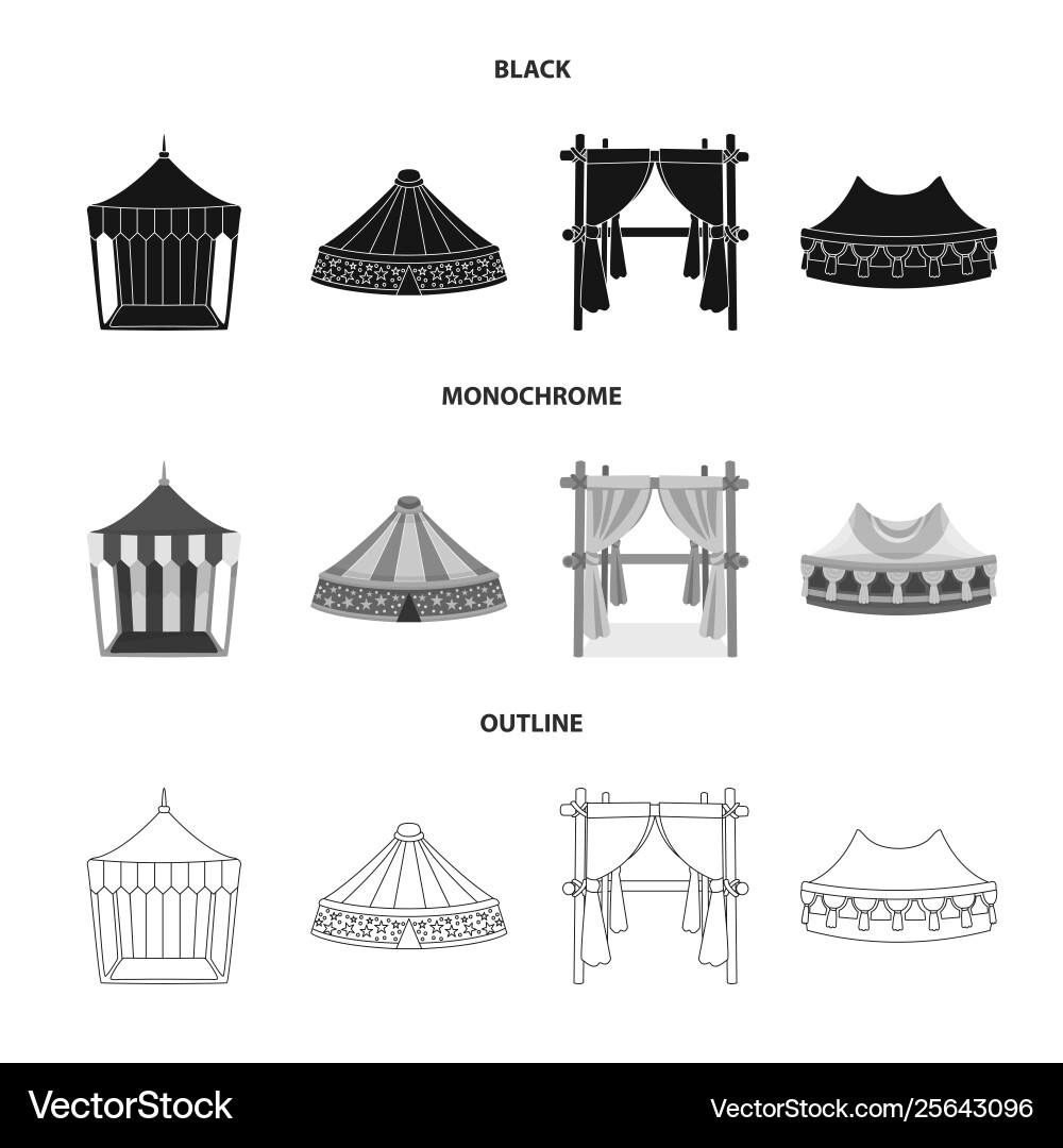 Isolated object roof and folding symbol set Isolated object roof and folding symbol set vector image