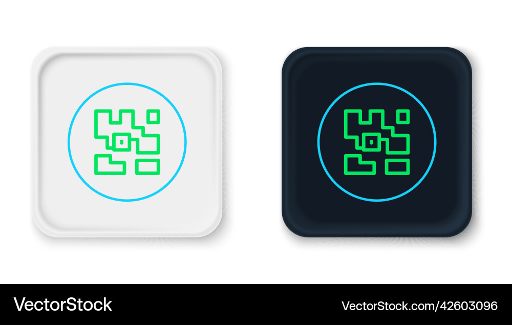 Line qr code sample for smartphone scanning icon Line qr code sample for smartphone scanning icon vector image