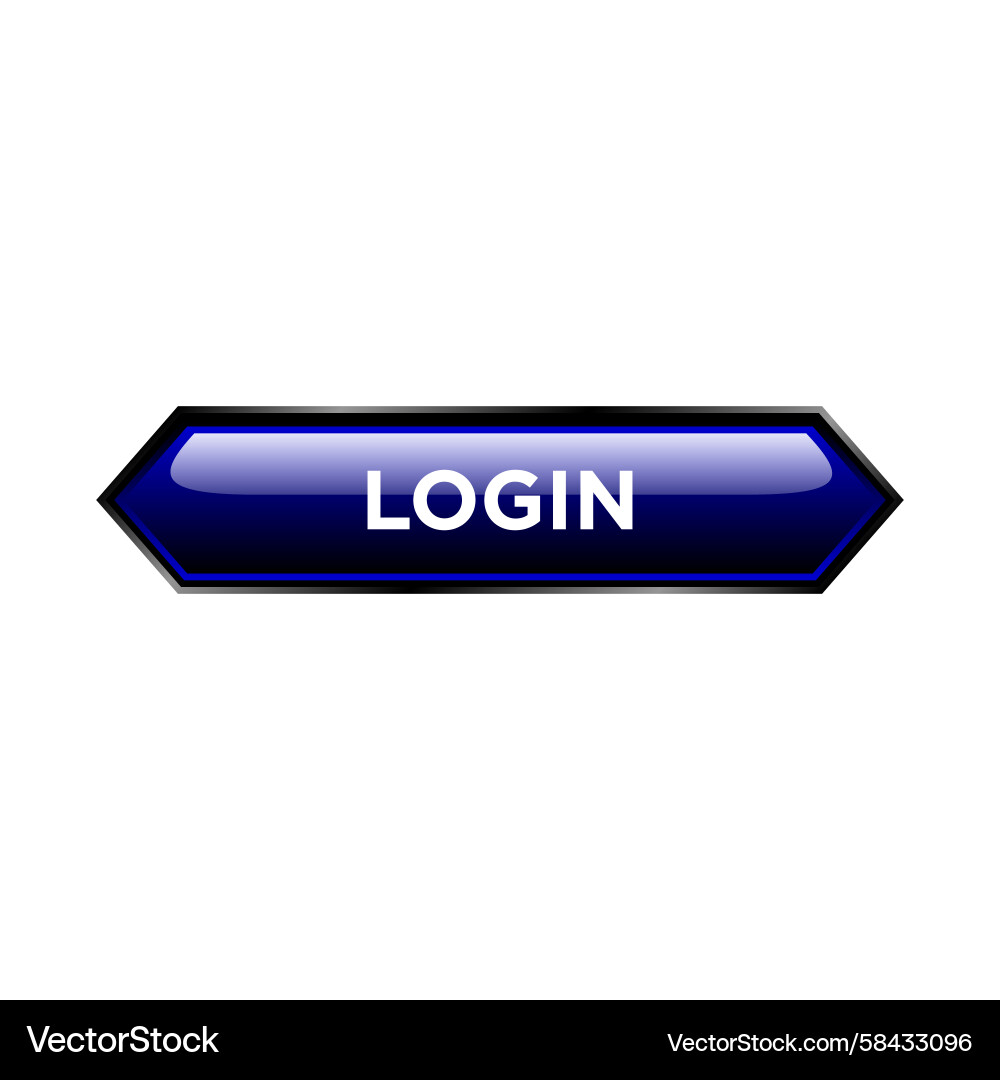 Login Button Website Template Vector Image