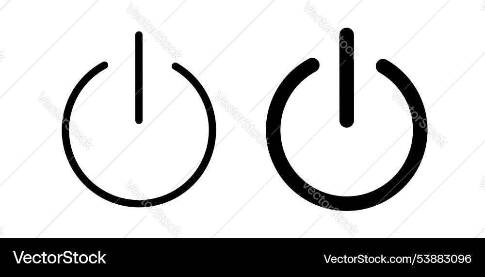 Power button icon set Power button icon set vector image