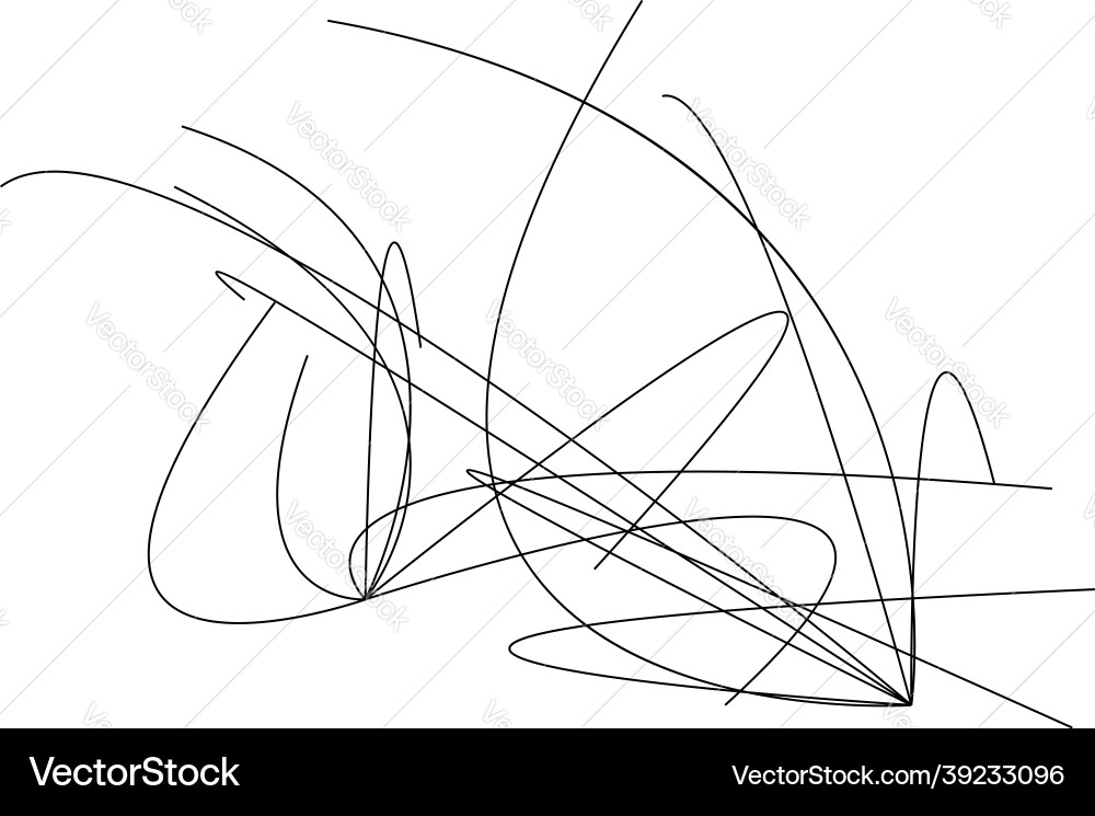 Random kurvig squiggly gewinkelte Linien Knotenschleife Random kurvig squiggly gewinkelte Linien Knotenschleife Vektorbild