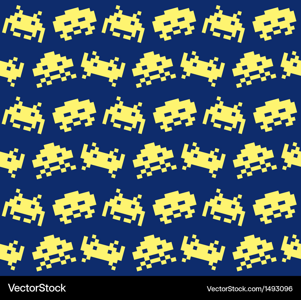 Retro Pixel Game Background vector image