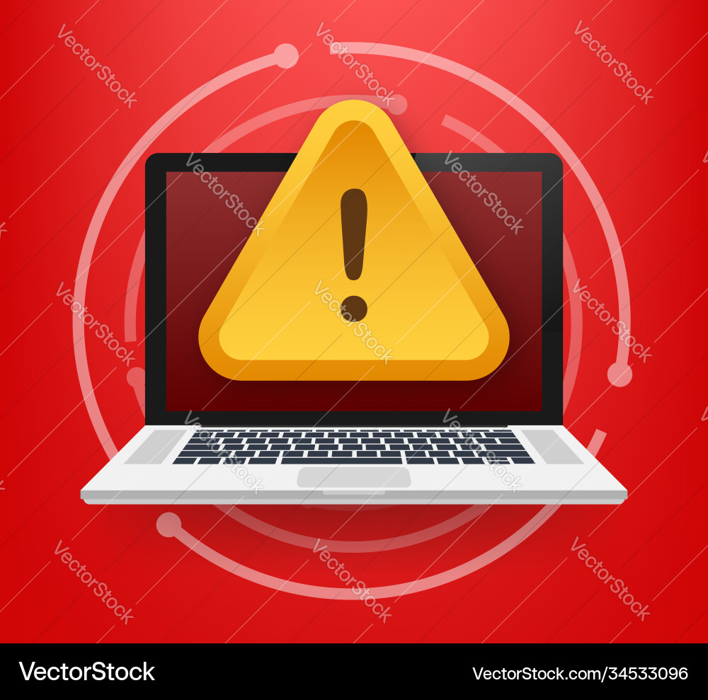 Scam alert hacker attack and web security Vector Image