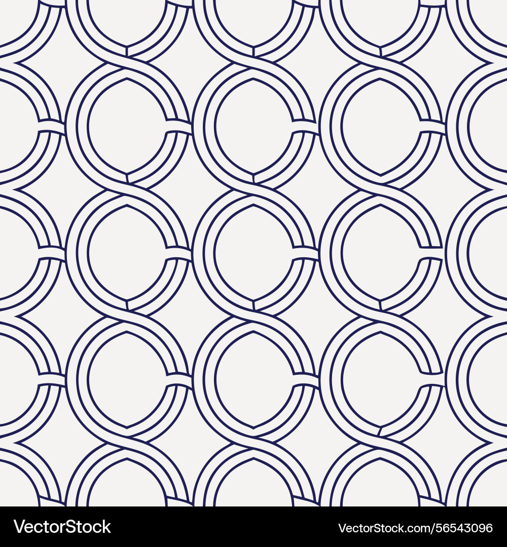 Seamless geometric pattern with interlocking vector image