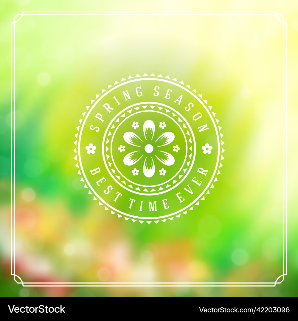 Spring badge typographic design greeting Spring badge typographic design greeting vector image