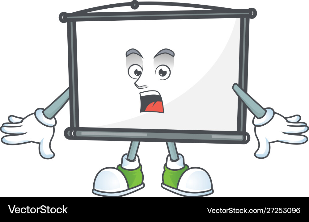Surprised empty project screen for presentation Surprised empty project screen for presentation vector image