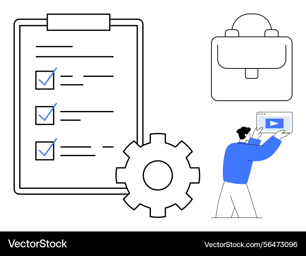 Task management and digital productivity tools Task management and digital productivity tools vector image