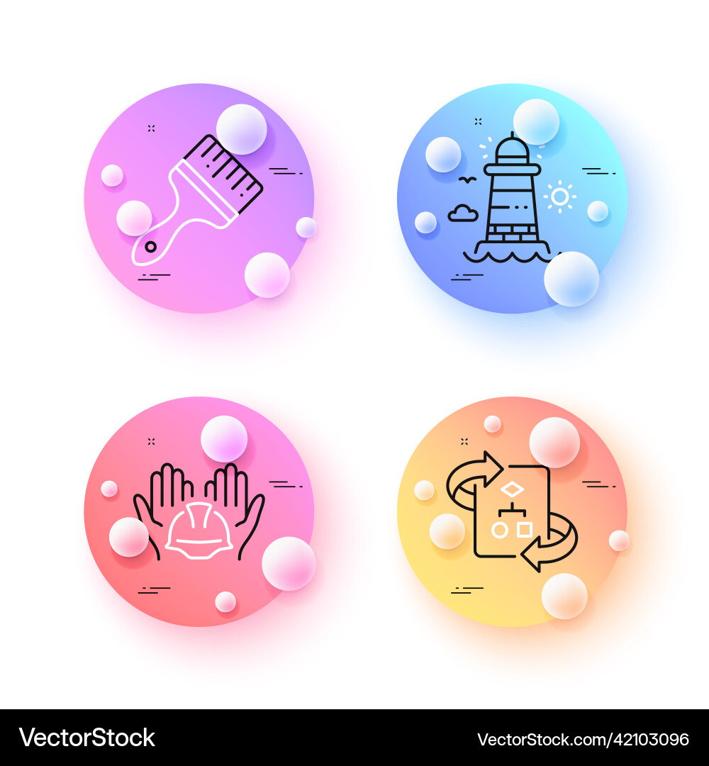 Technical algorithm builders union and lighthouse Technical algorithm builders union and lighthouse vector image